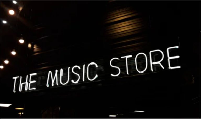 The text the music store